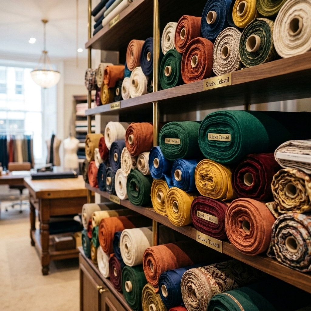 Fabric Rolls Stacked